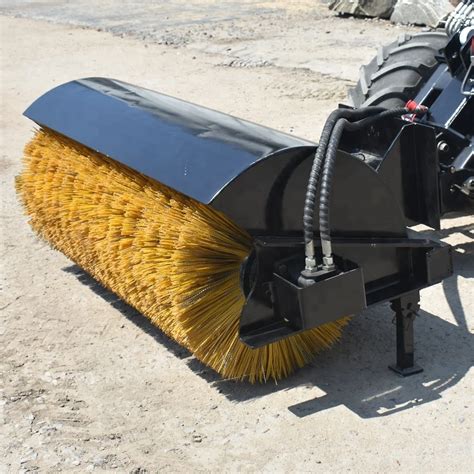 skid steer street sweeper|rotary broom for skid steer.